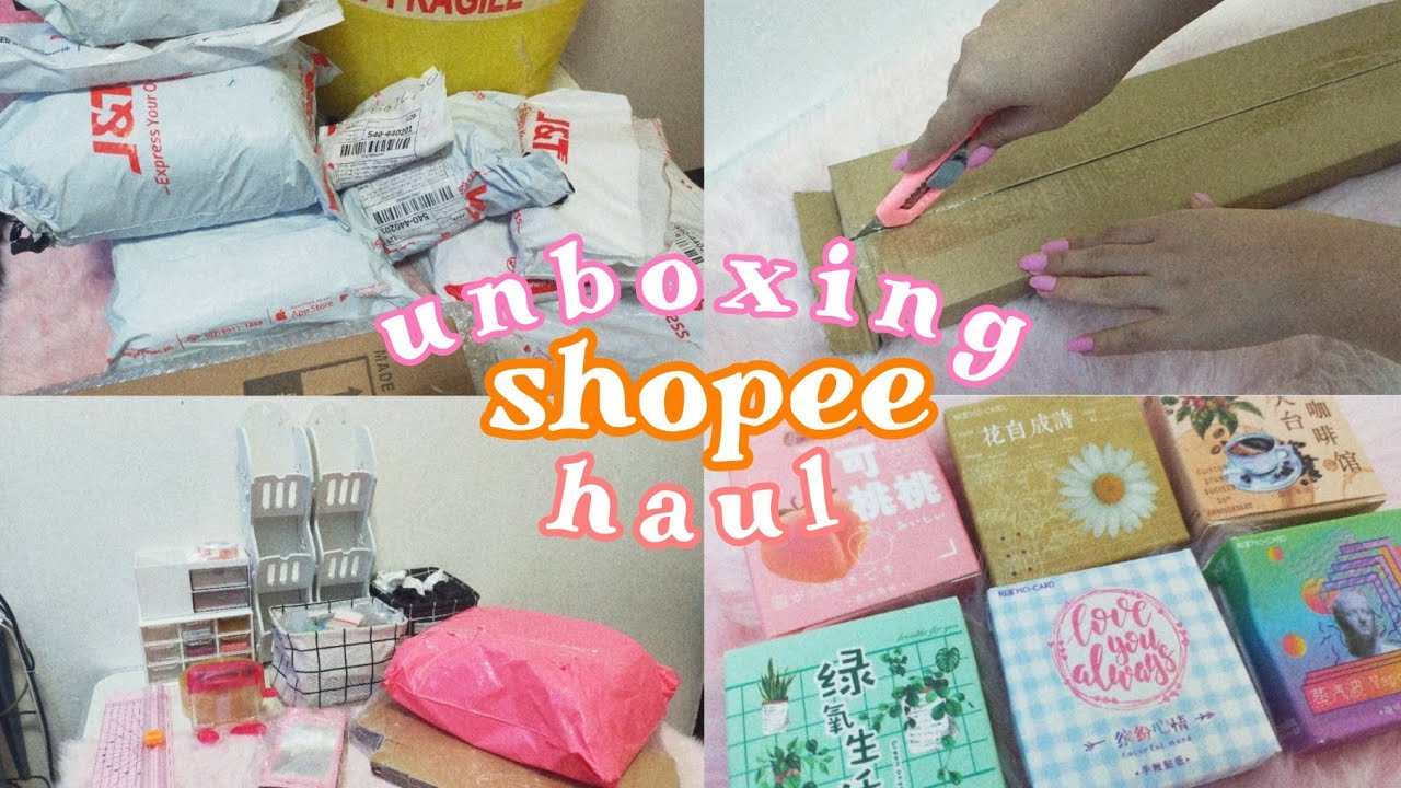 studio vlog #2 ✨ asmr unboxing shopee haul 📦 organizers, stationary, packaging ✂️ Lexthetic PH