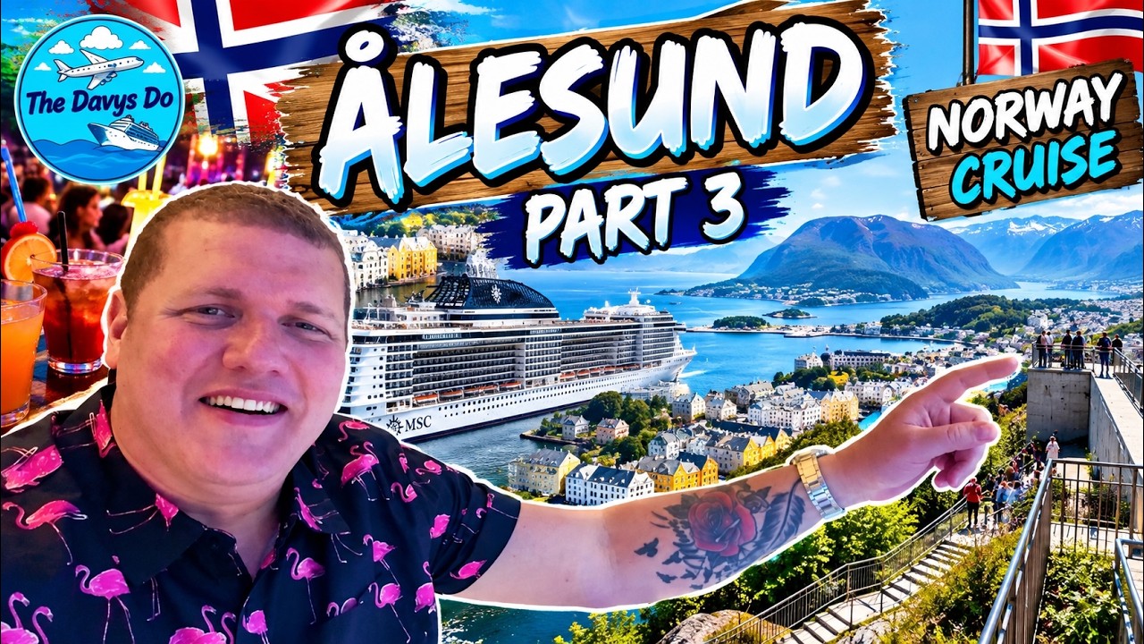 NORWAY CRUISE PART 3 | Exploring Ålesund, Viewpoints & Party Time! | MSC Virtuosa