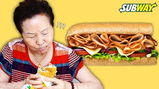 Korean Grandma Tries 'SUBWAY' For The First Time