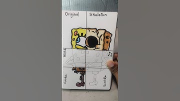 Drawing SpongeBob in 6 different Styles! Pt.3 #shorts #art #sketch