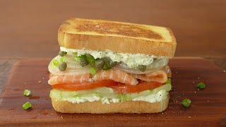 Smoked Salmon Sandwich, Better Than a Restaurant :: Secret Cream Cheese Sauce