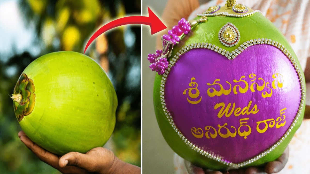 DIY Coconut Decoration for wedding Most satisfying making video