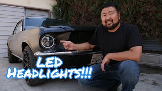 LED headlights for the 1968 Mustang!!!