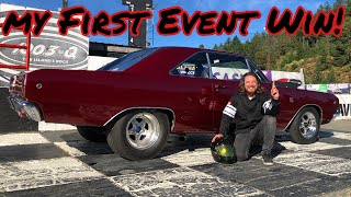 First race of the year and we won! 1968 Dodge Dart drag race