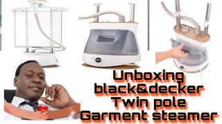 Unboxing black and decker twin pole garment steamer model gst400