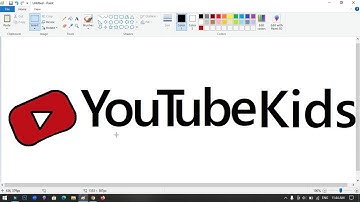 How to draw the YouTube Kids logo using MS Paint | How to draw on your computer