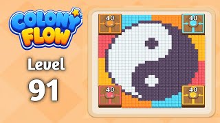 Colony Flow level 91 walkthrough solution gameplay 