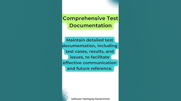 Comprehensive Test Documentation #softwaretesting #iot #iottesting