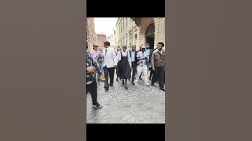 Thumbnail of Koffi Olomide with his beloved music partner Cindy le coeur  in the streets of Bruxelles today