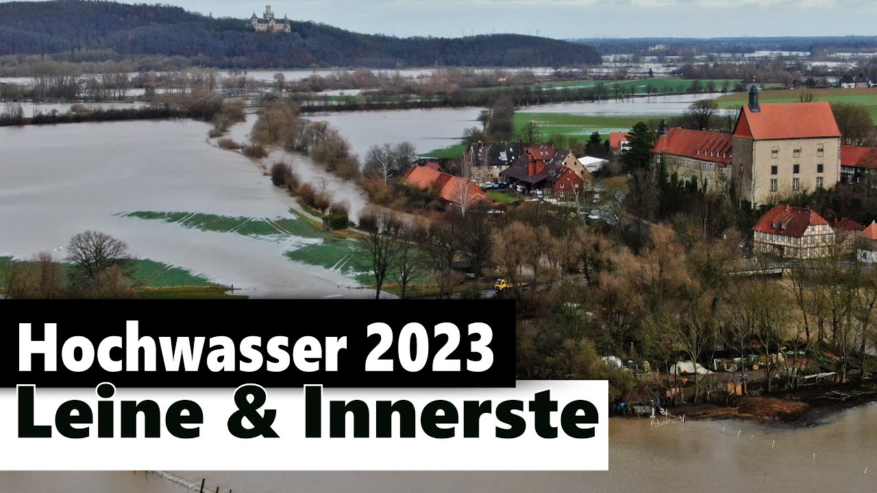 Innerste Hochwasser an Leine und Innerste im Landkreis Hildesheim - YouTube