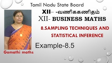 12-BM [Exle-8.5 ]8.Sampling techniques and Statistical Inference Gomathi maths and english