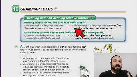 Interchange 3 Unit 14 part 2 RELATIVE CLAUSES DEFINING and NON DEFINING