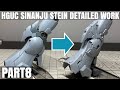 HGUC SINANJU STEIN PART8(HG シナンジュスタイン フリーハンド ディテールアップ スジ彫り 製作動画:脚)