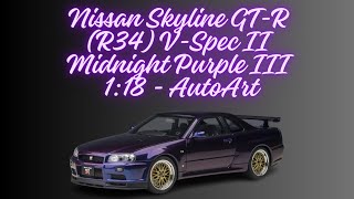 AUTOart Nissan Skyline GT-R (R34) V-Spec II Midnight Purple III - 1:18