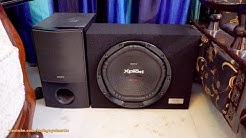 Sony car sub-woofer with a home theater receiver! No 12-volt amp or car stereo required 