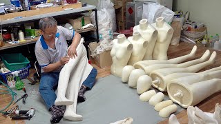Процесс изготовления уретанового манекена. 30-летняя корейская фабрика по производству манекенов