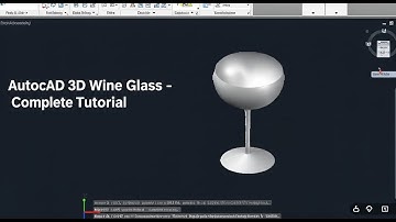 Wine Glass AutoCAD 3D  | دروس أوتوكاد | Εκμάθηση AutoCAD | Tutorial