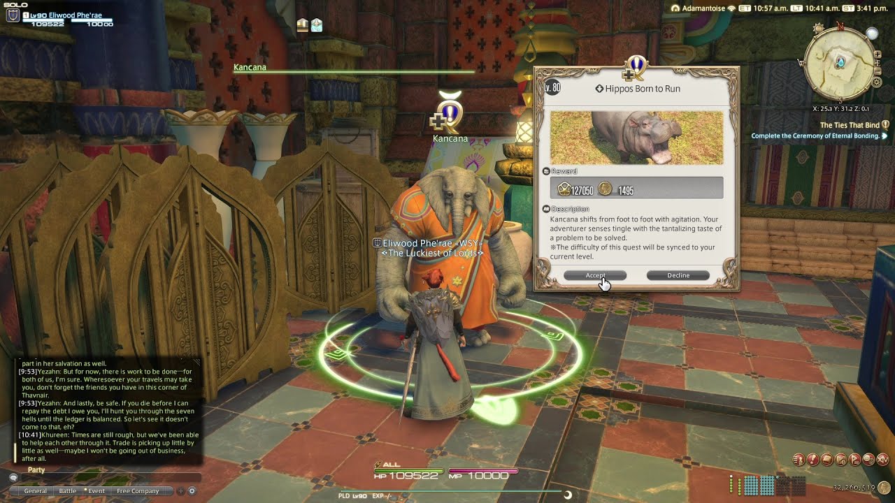 [Tribal Sidequests] Final Fantasy XIV: Endwalker - "Hippo's Born to Run" Arkasodara Quests Unlock