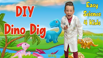Easy DIY Science Experiment for Kids How to make Dinosaur Fossil Dig Exploration!
