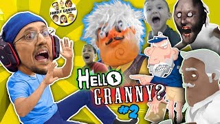 HELLO GRANNY in our HOUSE!!! FGTEEV ❤️'s GRANNY BABE! Hello Neighbor Granny's House Mod Game #2