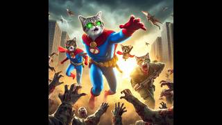 Tiêu đề: Mèo Siêu Nhân và Cuộc Chiến Zombie #cats #shortsvideo #kitten #meocute