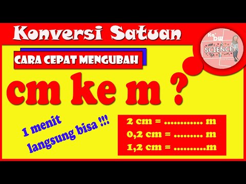 cara cepat!! cm ke m || centimeter ke meter [mengubah cm ke m]