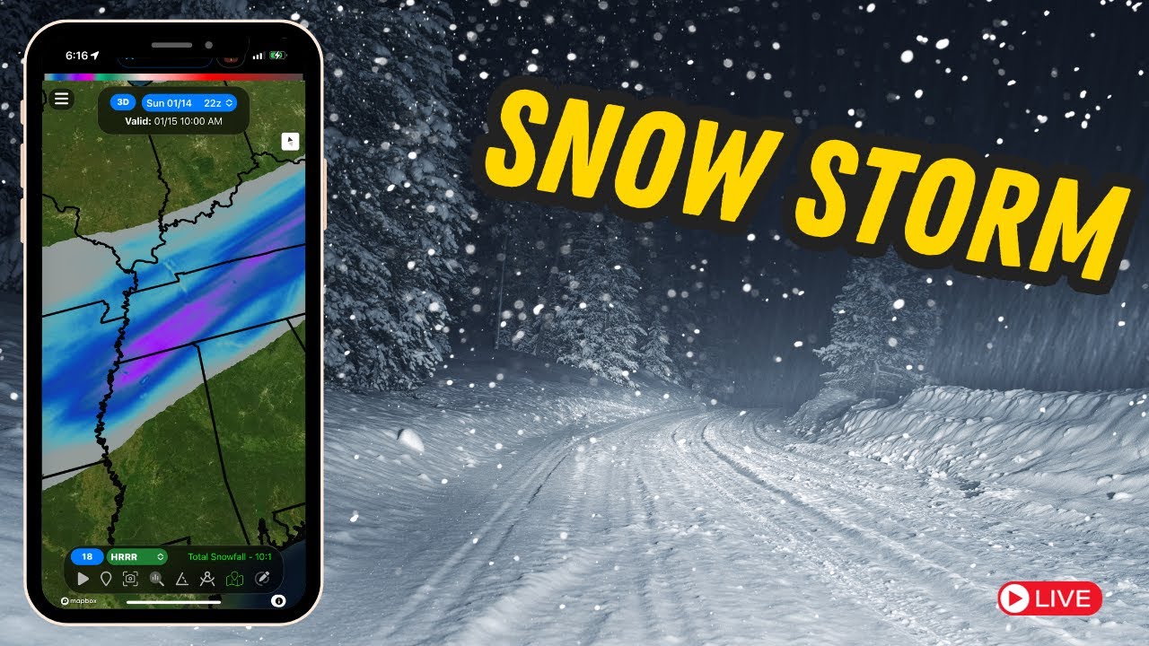 🟥 LIVE Winter Storm Update - Storm Chaser ️ - YouTube