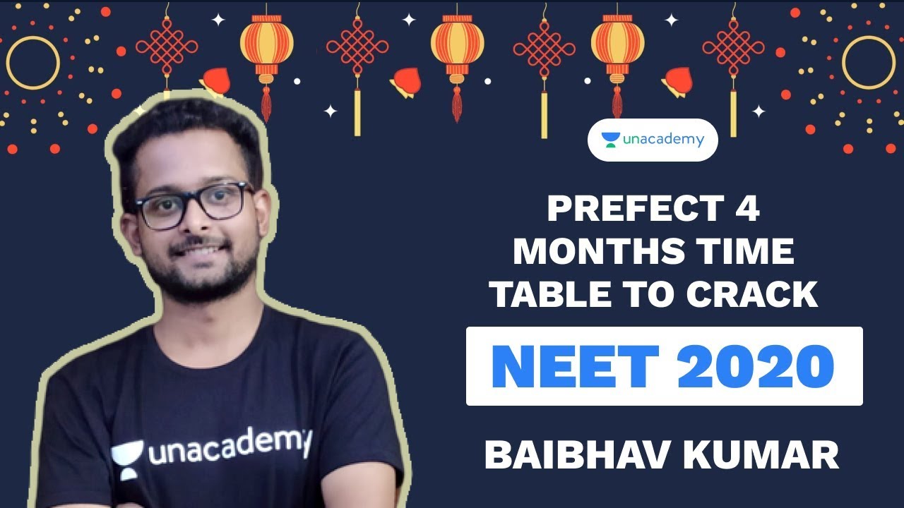 Perfect 4 Months Timetable For NEET 2020 Aspirants | Baibhav Kumar ...
