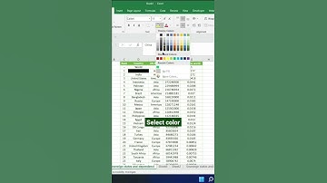 Color filling #excel #shorts #beginners