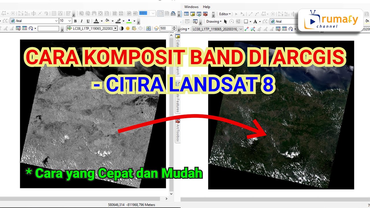 Cara Komposit Band di Arcgis - Mudah dan Cepat | Landsat 8 - YouTube