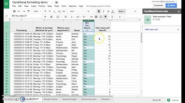 Google Sheets: Conditional Formatting and Filtering To View Specific Responses Only