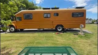 Chilling in Jellystone Park, Tennessee. ￼Skoolie life baby!