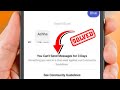 How to Fix You Can&#39;t Send Message For 3 Days on Instagram | Instagram Problem Solution 2023