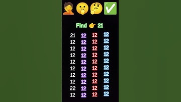 #find21 #puzzle #quiz #logicalstation #iqtest #mathstricks #iqtes #viralvideo