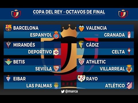 Sorteo COPA DE REY - Octavos de final 2015/16 - YouTube Sorteo COPA DE REY - Octavos de final 2015/16 - YouTube