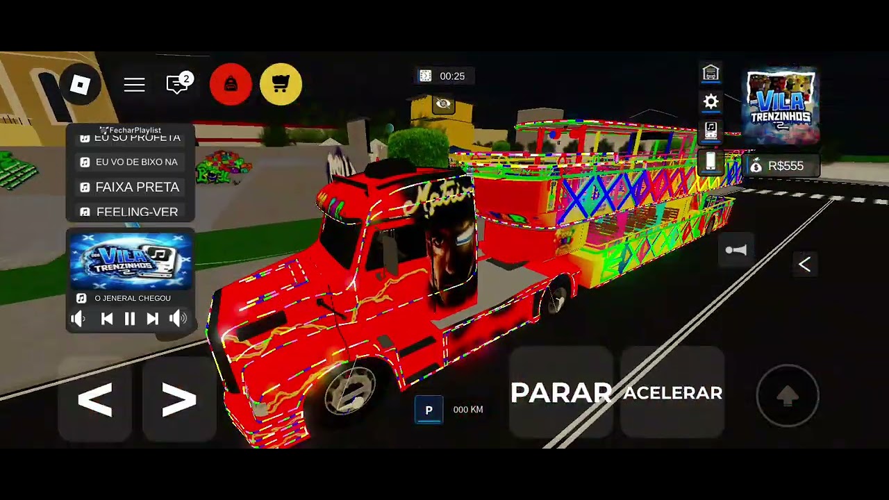 Eu dirigindo a carreta pop star 