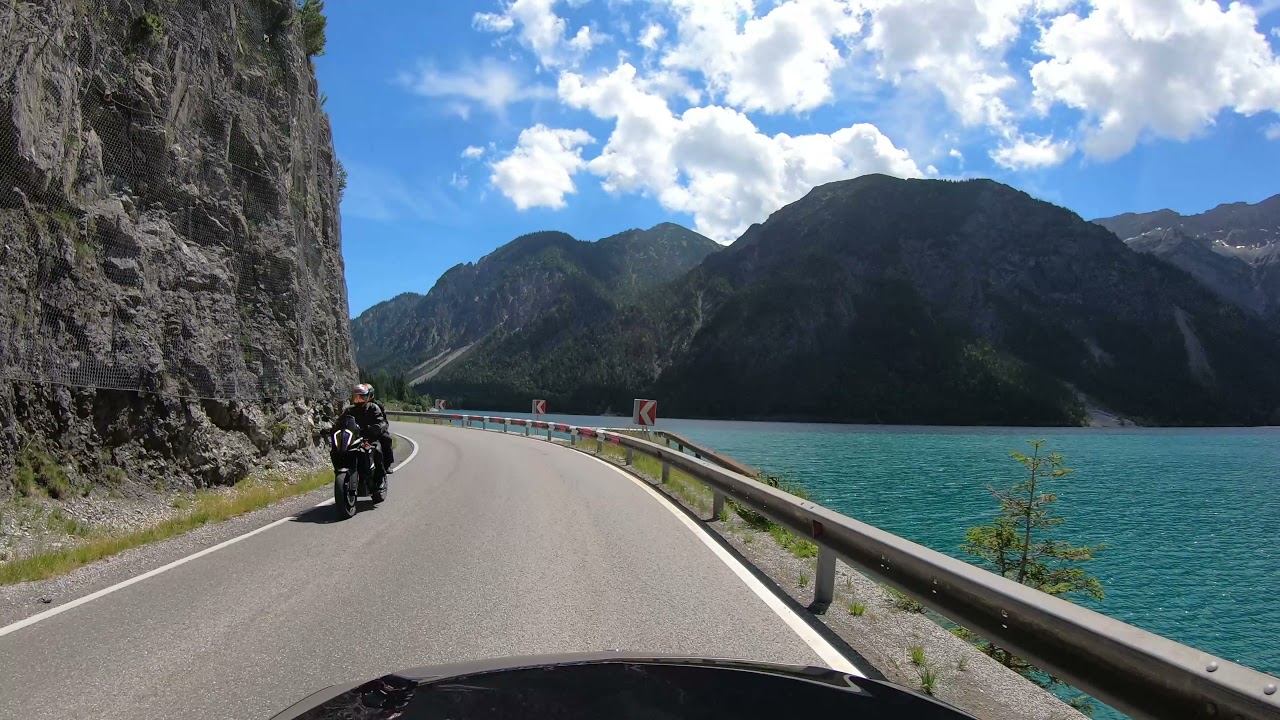 Driving past one of the most beautiful lakes in Austria ( Plansee )