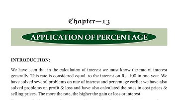 Application of percentage (part 1)| Exercise 13.1| 8th maths CGBSE