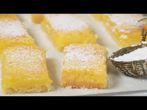 Lemon Shortbread Bars Recipe Demonstration - Joyofbaking.com