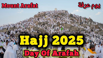 Hajj 2025 Millions of Pilgrims Gather at Mount Arafat, Saudi Arabia on the Day of Arafah! #hajj2025