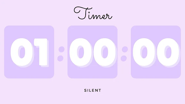🪻 1 Hour Silent Timer with Cute Ending Alarm | Pastel Purple Timer