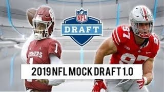 First Official || 2019 NFL Mock Draft 1.0 || All 32 Picks With Trades **HD Quality**