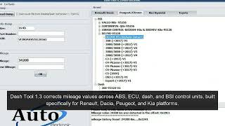 Dash tool 1.3 2021 version mileage correction software peugeot kia renault | Obd2Technology