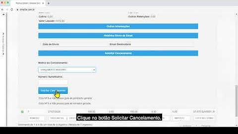 Como solicitar o cancelamento de uma NFS-E no Sistema Simpliss