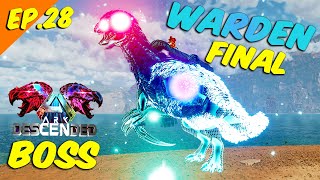 Defeating The Ascended Warden Boss In Ark Ascended Descended Mod