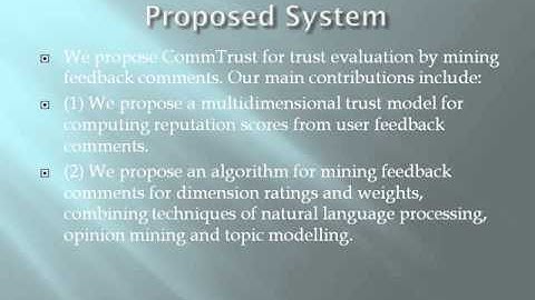 2014 IEEE DATA MINING Computing Multi Dimensional Trust by Mining E Commerce Feedback Comments