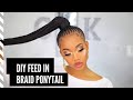 Feed in Braids Ponytail Made EASY- Ft Outre's Pretty Quick Wrap Pony