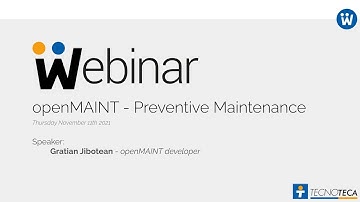 Webinar: openMAINT Preventive Maintenance