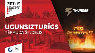 Produs Thunder Tērauda Jumta Šindelis Ar Akmens Smalci. Metāla Jumtu Segumi. Jumta Šindeļi