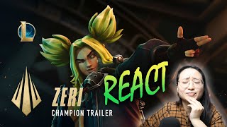 My REACTION to NEW CHAMPION Zeri: The Spark of Zaun! | League of Legends